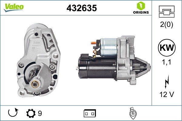 VALEO Starter NEW ORIGINAL PART 12V für BMW 12412306700 432635