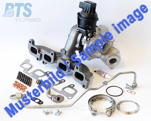 BTS Turbo Lader, Aufladung TURBO SERVICE SET REMAN mit Anbaumaterial für BMW 11658506891 11658506892 11657810200 T981026BL