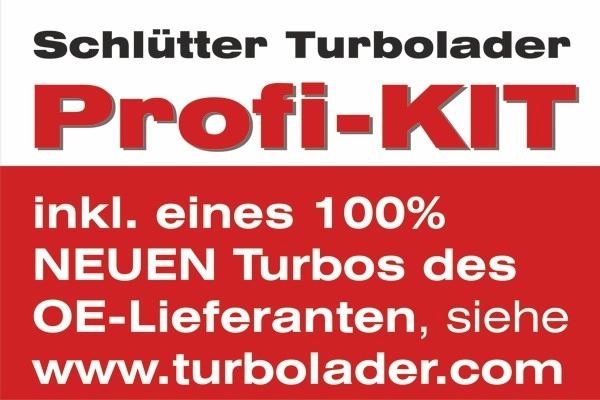 SCHLÜTTER TURBOLADER Lader, Aufladung PROFI KIT - mit orig. GARRETT Turbo NEUTEIL AT Anbaumaterial für FORD GK2Q6K682BB 2303089 GK2Q6K682BD 166-01416