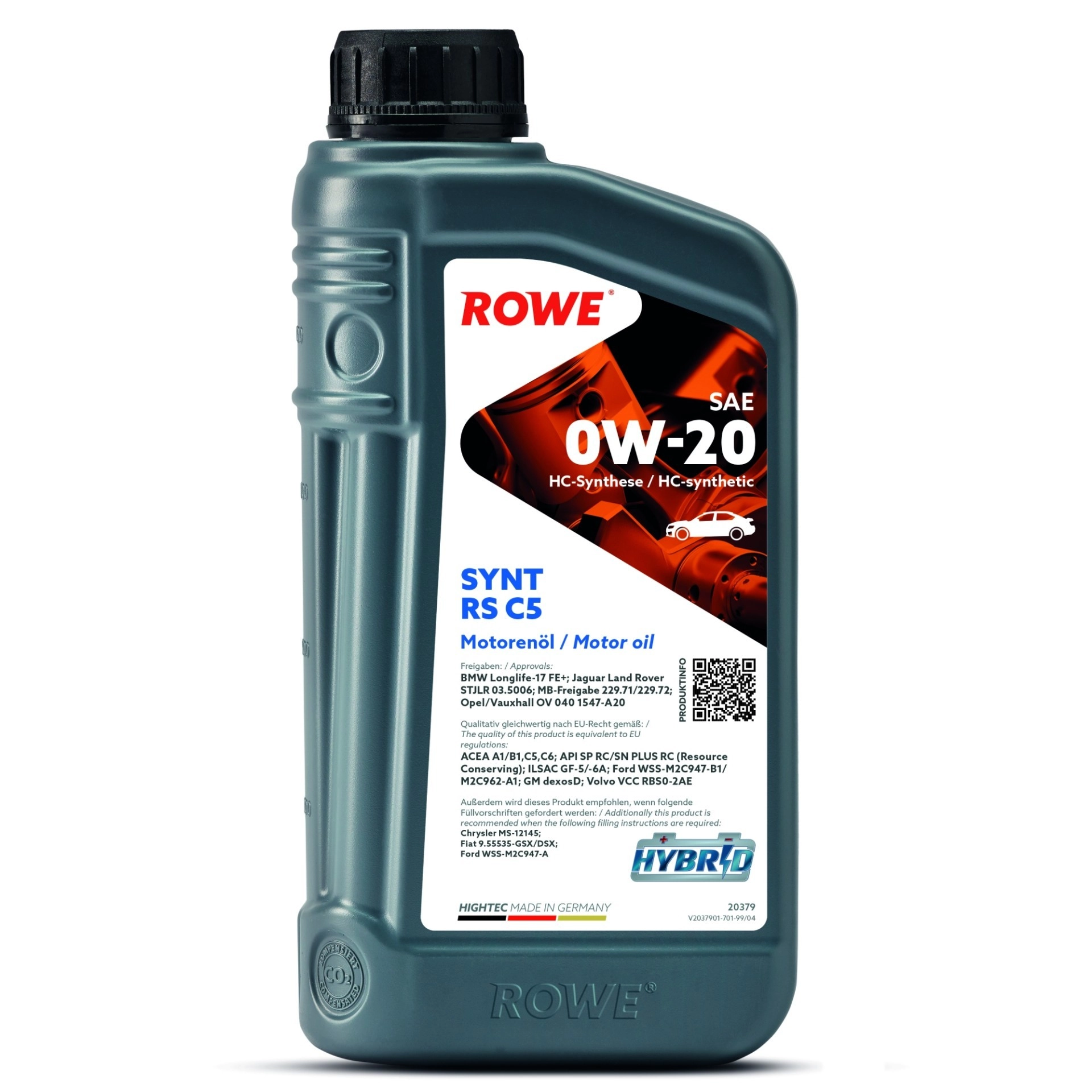 ROWE HIGHTEC SYNT RS C5 SAE 0W-20 (1 L) Motoröl Teilsynthetiköl  20379-0010-99