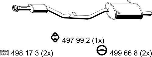 ERNST Endschalldämpfer  für BMW 18101247442 273053