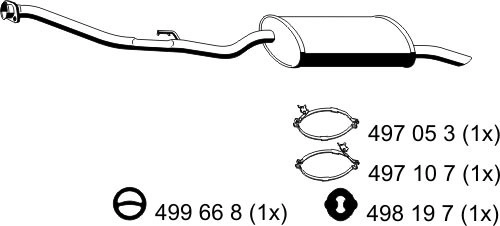 ERNST Endschalldämpfer  für BMW 18111719202 273138
