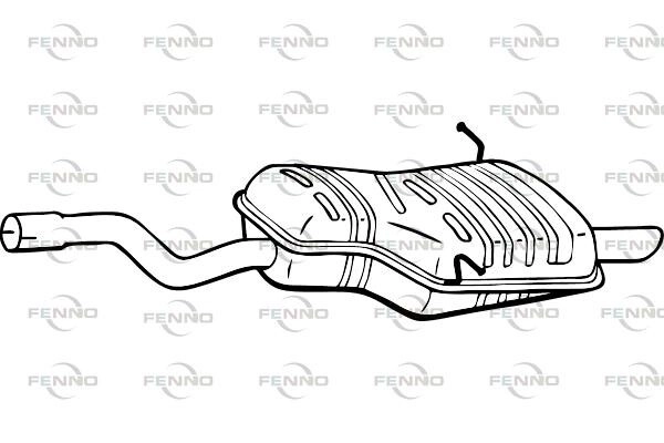 FENNO Endschalldämpfer hinten  für BMW 18107509319 18107509318 18107750317 P1586