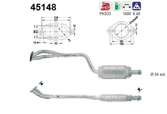 AS Katalysator  für BMW 18301737982 18301435663 45148