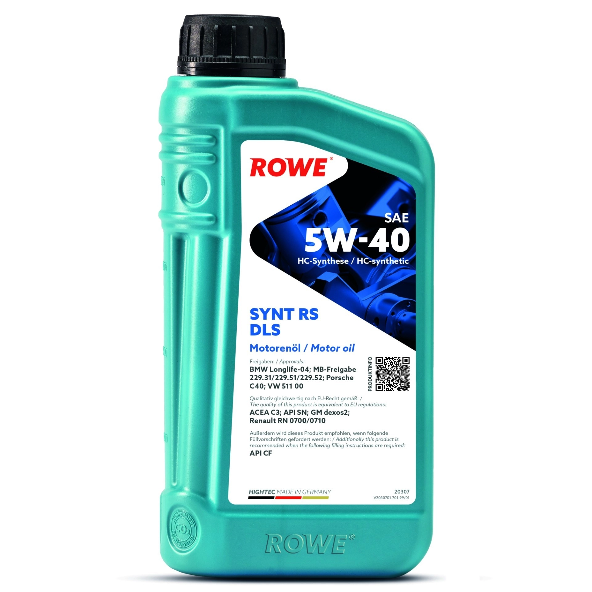 ROWE HIGHTEC SYNT RS DLS SAE 5W-40 (1 L) Motoröl Teilsynthetiköl  20307-0010-99