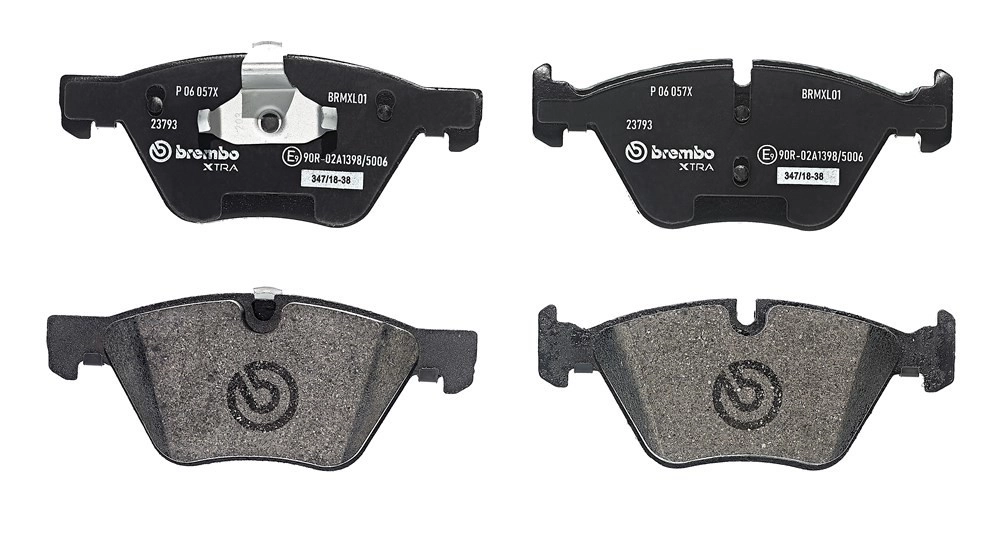 BREMBO Bremsbelagsatz, Scheibenbremse XTRA LINE vorne rechts links ohne Zubehör für BMW 34116763617 34116763618 34112339268 P 06 057X