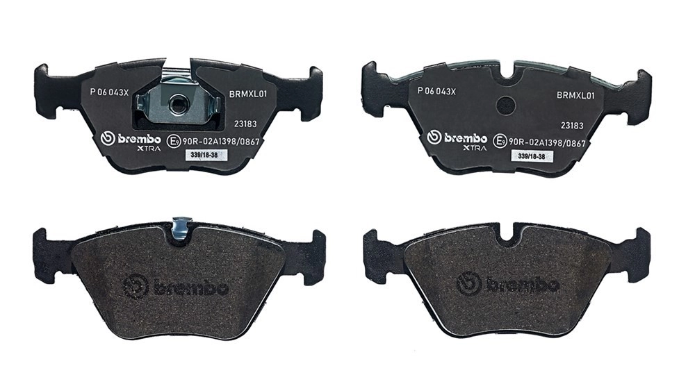 BREMBO Bremsbelagsatz, Scheibenbremse XTRA LINE vorne rechts links ohne Zubehör für BMW ROVER 34116750148 SFP000040 SFP000041 P 06 043X
