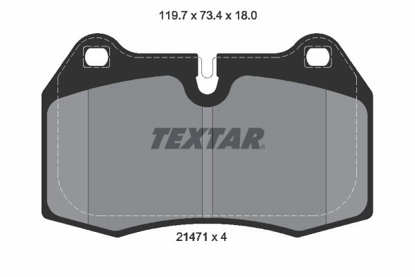 TEXTAR Bremsbelagsatz, Scheibenbremse vorne rechts links  für BMW NISSAN MASERATI 6761249 1163923 1163922 2147102