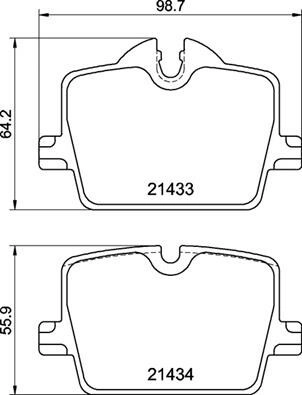 BREMBO Bremsbelagsatz, Scheibenbremse hinten rechts links mit Zubehör für TOYOTA BMW 34206888831 34206888832 04466WAA02 P 06 114