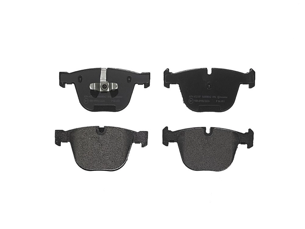 BREMBO Bremsbelagsatz, Scheibenbremse hinten rechts links ohne Zubehör für BMW 34216793025 34212449286 34216790966 P 06 053