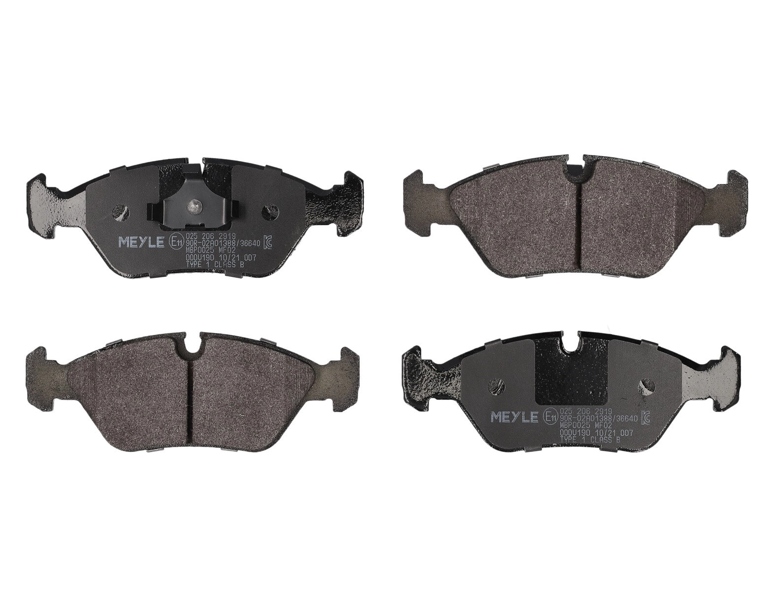 MEYLE Bremsbelagsatz, Scheibenbremse MEYLE-ORIGINAL Quality vorne rechts links  für PORSCHE BMW 2226084 34111157510 34111161717 025 206 2919