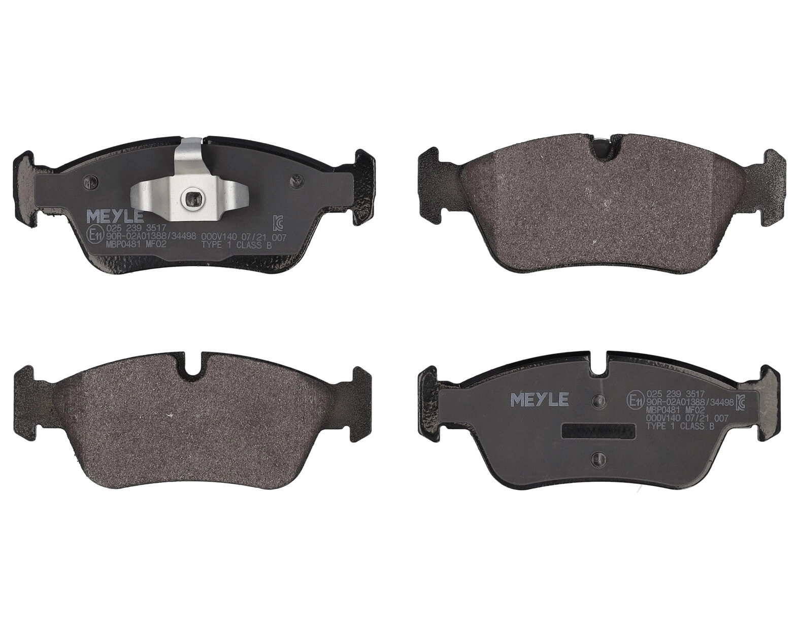 MEYLE Bremsbelagsatz, Scheibenbremse MEYLE-ORIGINAL Quality vorne rechts links  für BMW 6769763 34112288851 6769951 025 239 3517