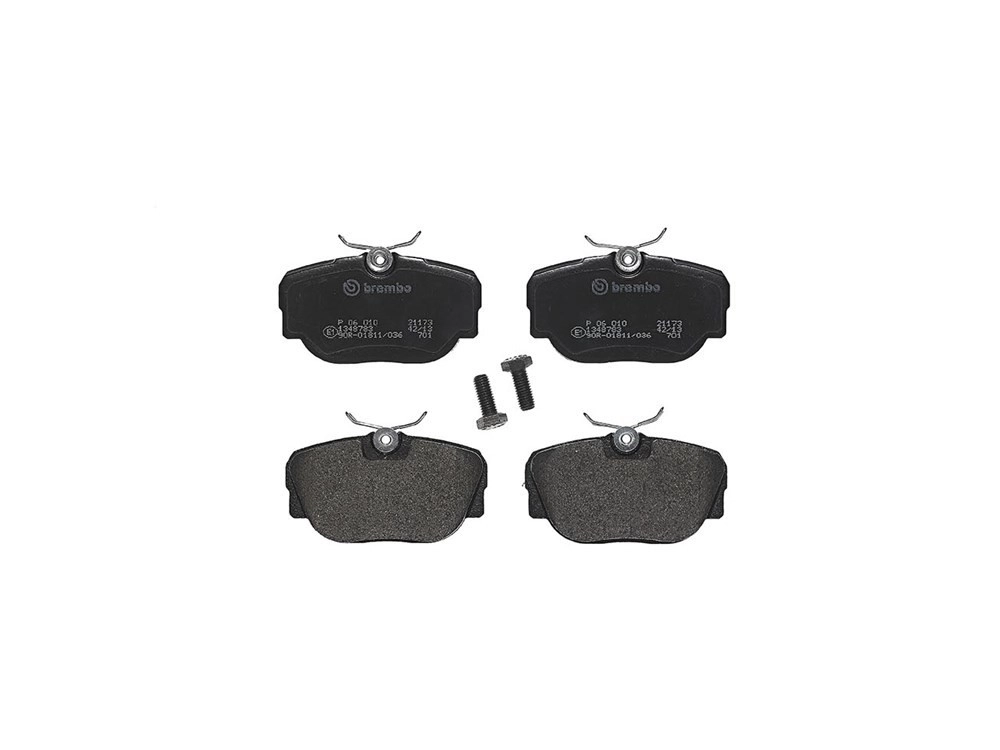 BREMBO Bremsbelagsatz, Scheibenbremse BREMSBELÄGE, RICHTUNGSGEBUNDEN vorne rechts links ohne Zubehör für BMW 34119058989 34119058982 34111154443 P 06