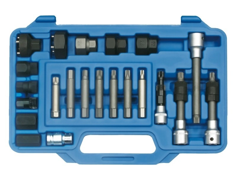 SWSTAHL Lichtmaschinen-Bitsortiment 1/2 Zoll, 22-tlg. Montagewerkzeugsatz, Generatorfreilauf  für SKODA VW SEAT AUDI U40084 MP1-309 3400 05275L