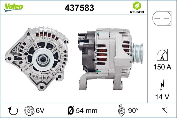 VALEO Generator REMANUFACTURED PREMIUM 14V 150A für BMW 12317797660 12317797661 437583