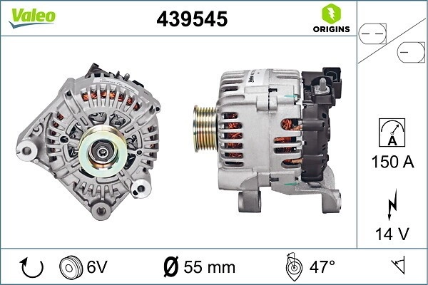 VALEO Generator NEW ORIGINAL PART 14V 150A für ALPINA BMW 12317802927 12317799181 12317795620 439545