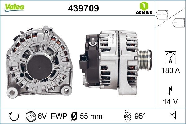 VALEO Generator NEW ORIGINAL PART 14V 180A für BMW 12318507624 12318509023 439709