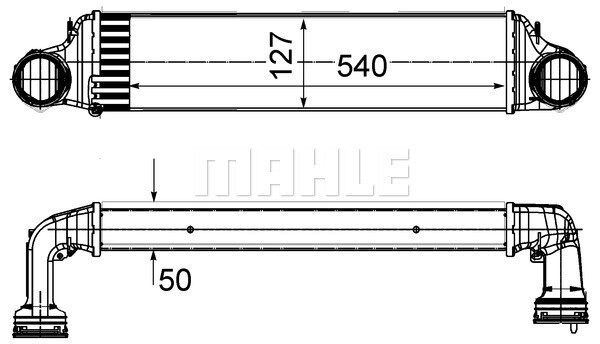 MAHLE Ladeluftkühler  für BMW 7789793 7793370 17517789793 CI 488 000S