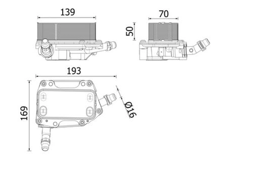 MAHLE Ölkühler, Automatikgetriebe ohne Dichtung für MINI BMW (BRILLIANCE) 17217640013 CLC 351 000P