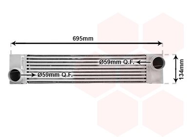 VAN WEZEL Ladeluftkühler  für BMW 7791909 PML000010 17517791909 06004375