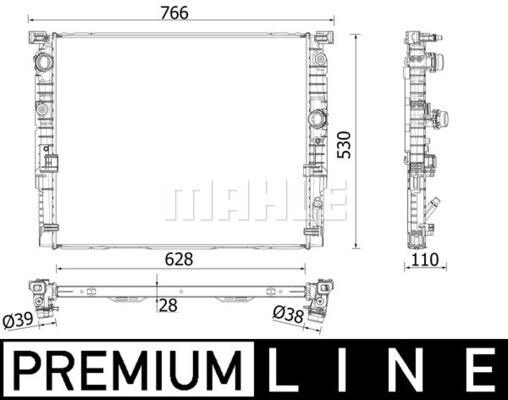 MAHLE Kühler, Motorkühlung BEHR HELLA SERVICE *** PREMIUM LINE  für BMW (BRILLIANCE) 17118686026 8686026 8743664 CR 2198 000P