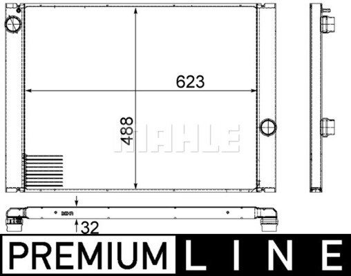 MAHLE Kühler, Motorkühlung BEHR HELLA SERVICE *** PREMIUM LINE  für BMW 17117519210 7519210 CR 1159 000P