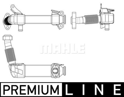 MAHLE Kühler, Abgasrückführung ohne Dichtung für BMW 11717790065 7790065 CE 17 000P