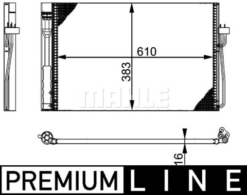 MAHLE Kondensator, Klimaanlage BEHR HELLA SERVICE *** PREMIUM LINE  für BMW 64538381362 64508361362 62118361362 AC 345 000P