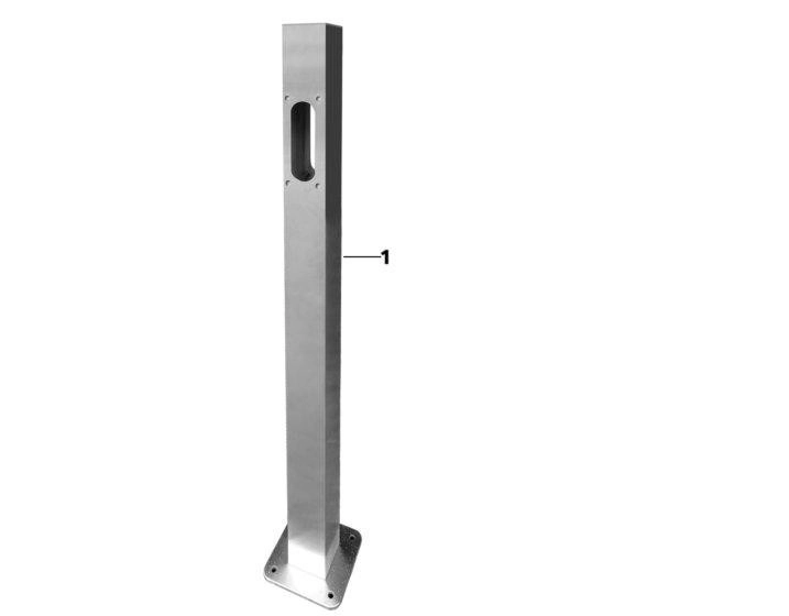 BMW Wallbox Outdoor Stele Edelstahl Ständer 61902455503