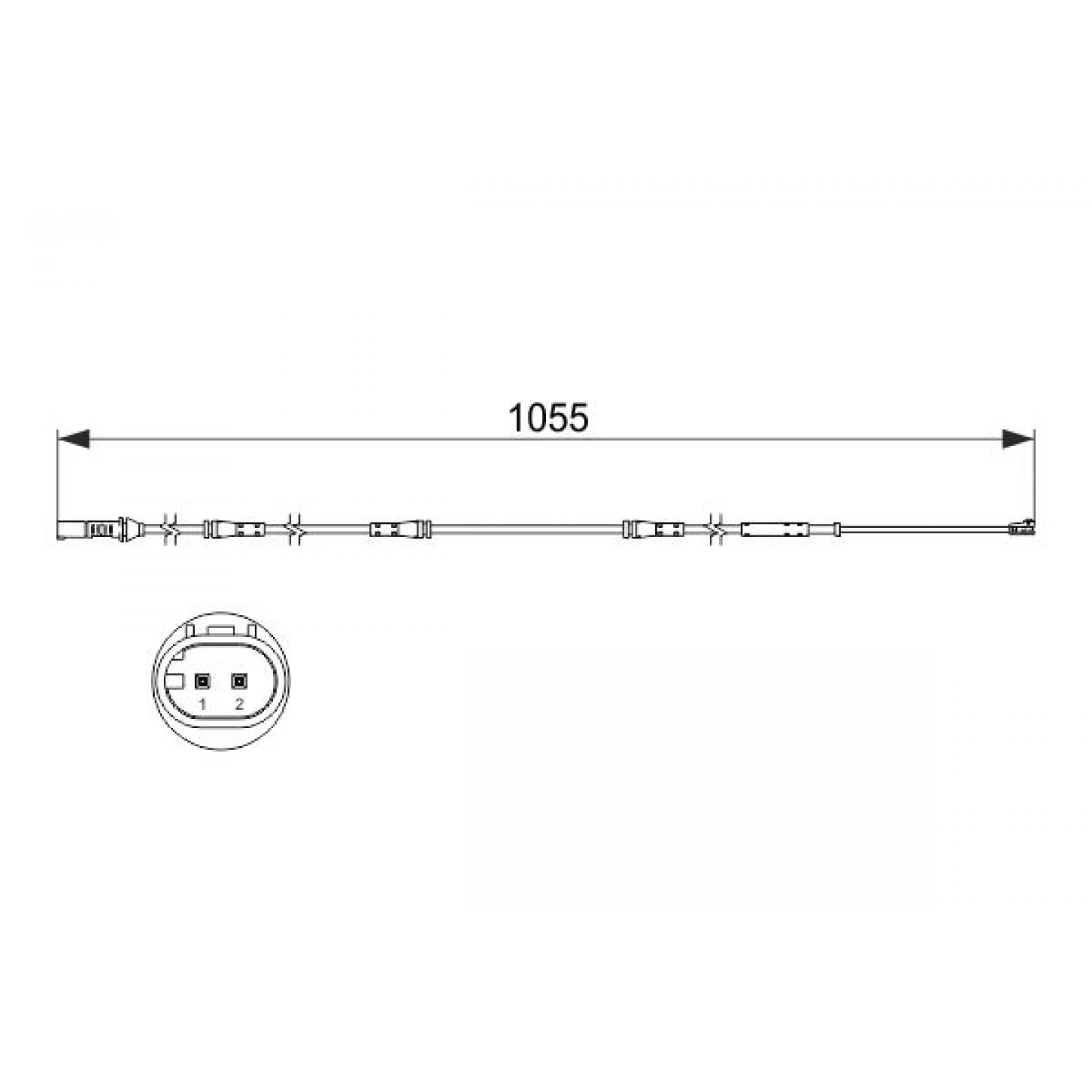Warnkontakt, Bremsbelagverschleiß BOSCH 1 987 473 508