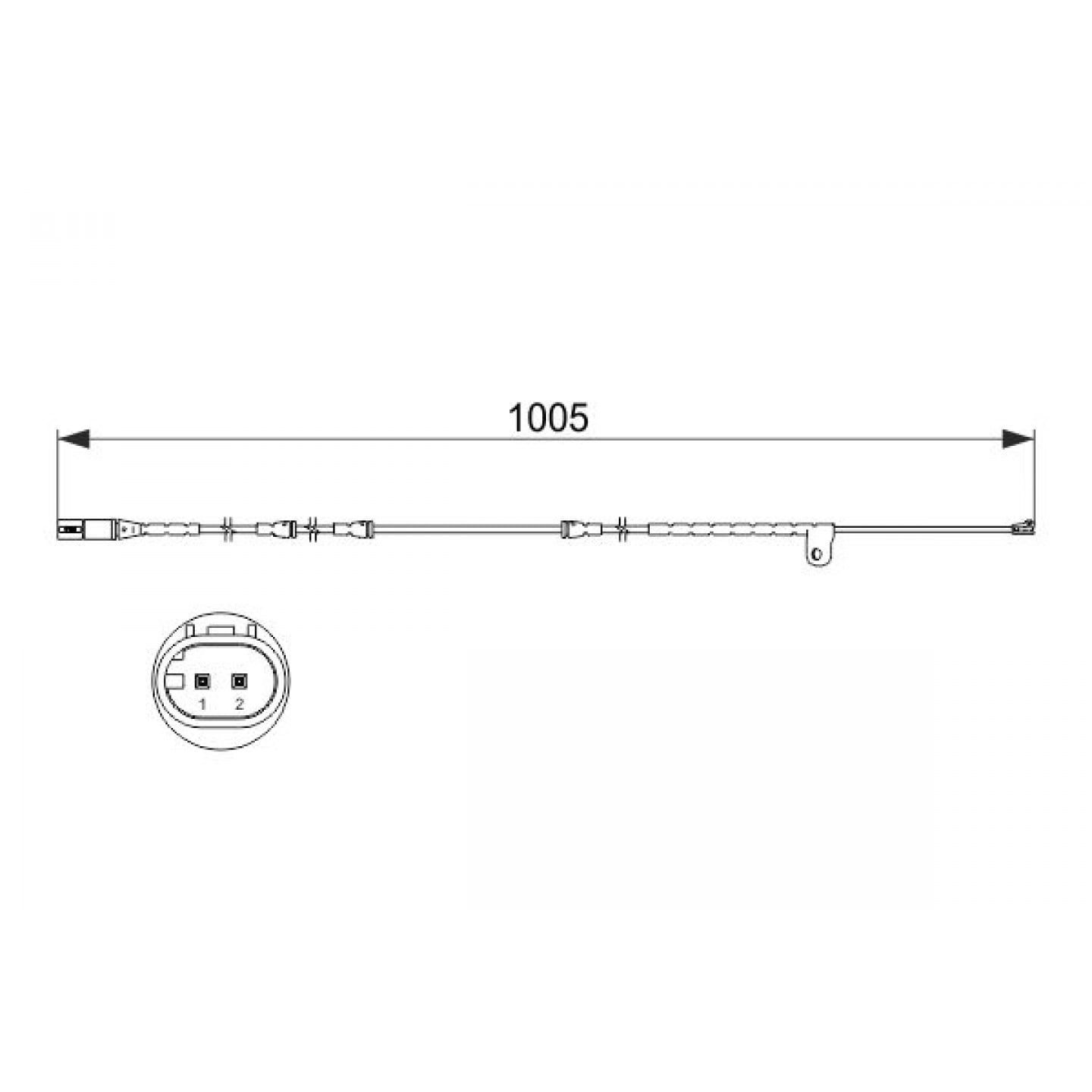 Warnkontakt, Bremsbelagverschleiß BOSCH 1 987 473 521