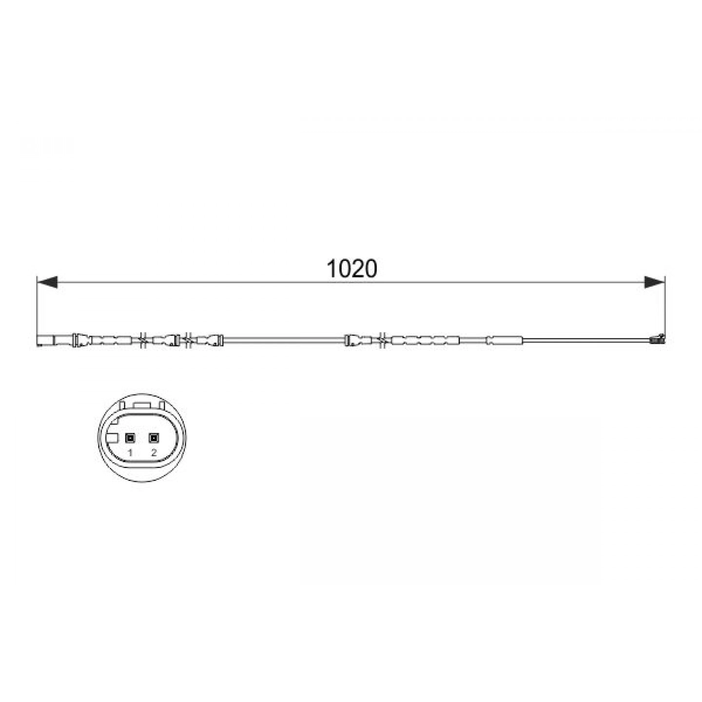 Warnkontakt, Bremsbelagverschleiß BOSCH 1 987 473 510