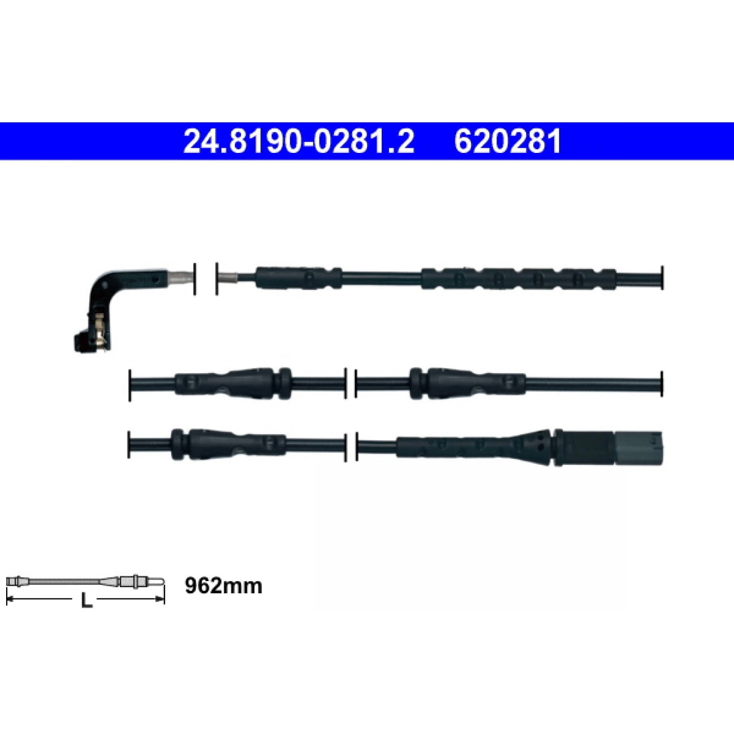 Warnkontakt, Bremsbelagverschleiß ATE 24.8190-0281.2