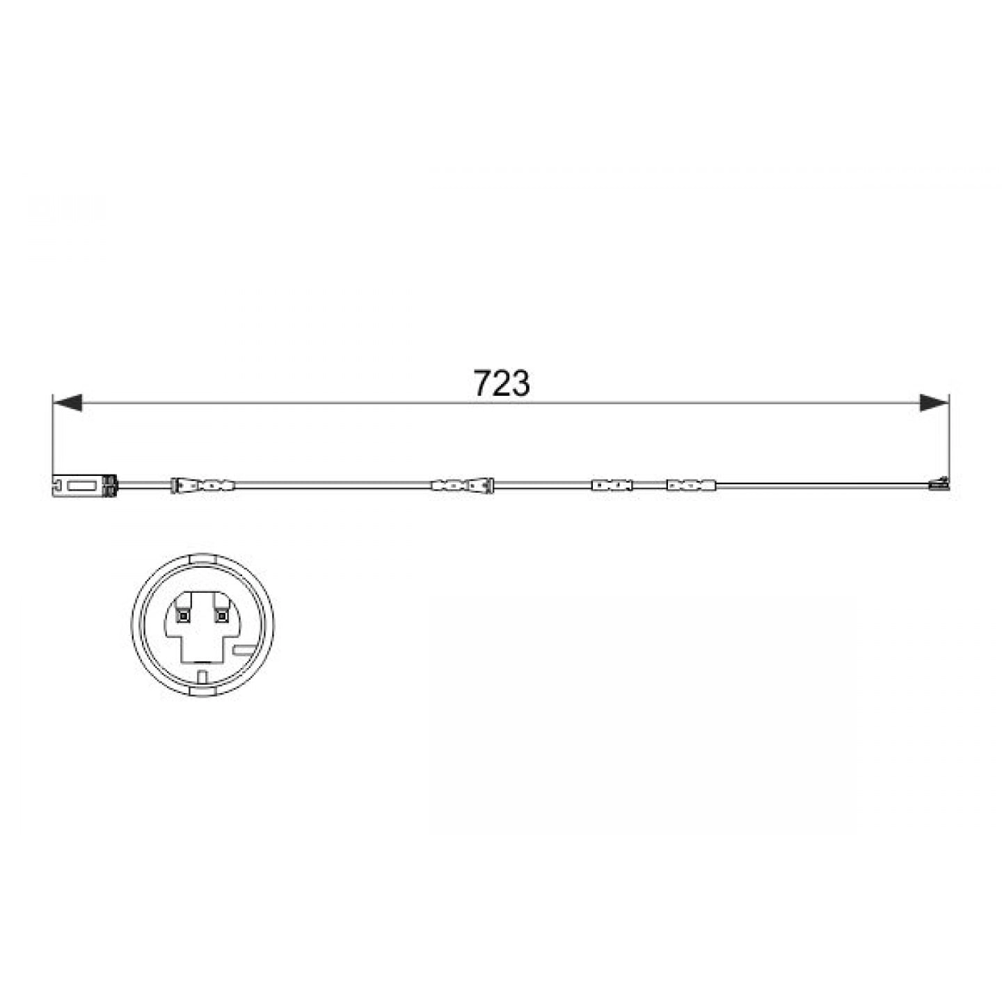 Warnkontakt, Bremsbelagverschleiß BOSCH 1 987 473 514