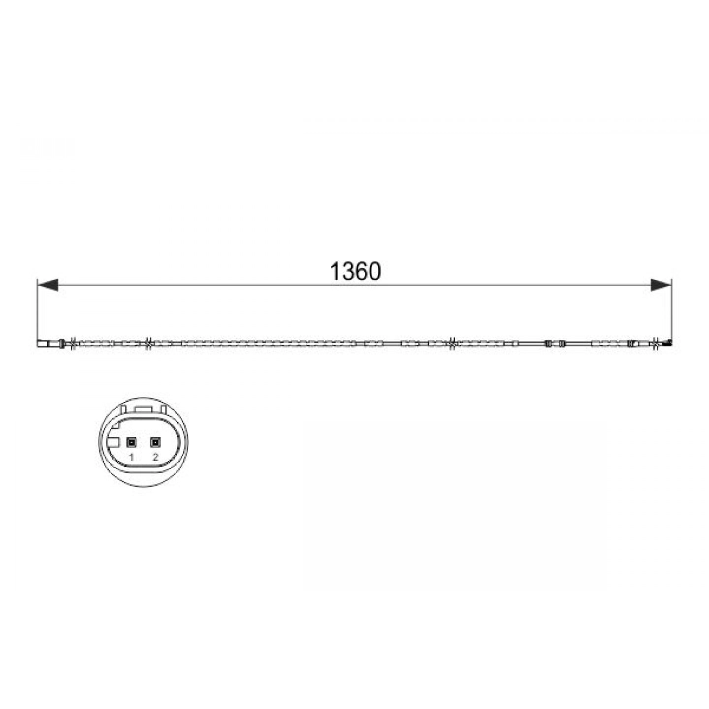 Warnkontakt, Bremsbelagverschleiß BOSCH 1 987 473 518