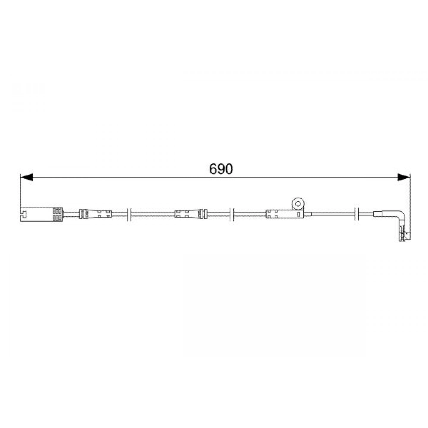 Warnkontakt, Bremsbelagverschleiß BOSCH 1 987 473 046