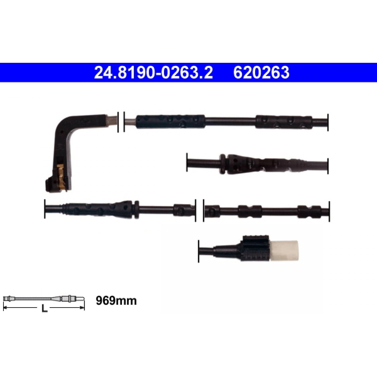 Warnkontakt, Bremsbelagverschleiß ATE 24.8190-0263.2