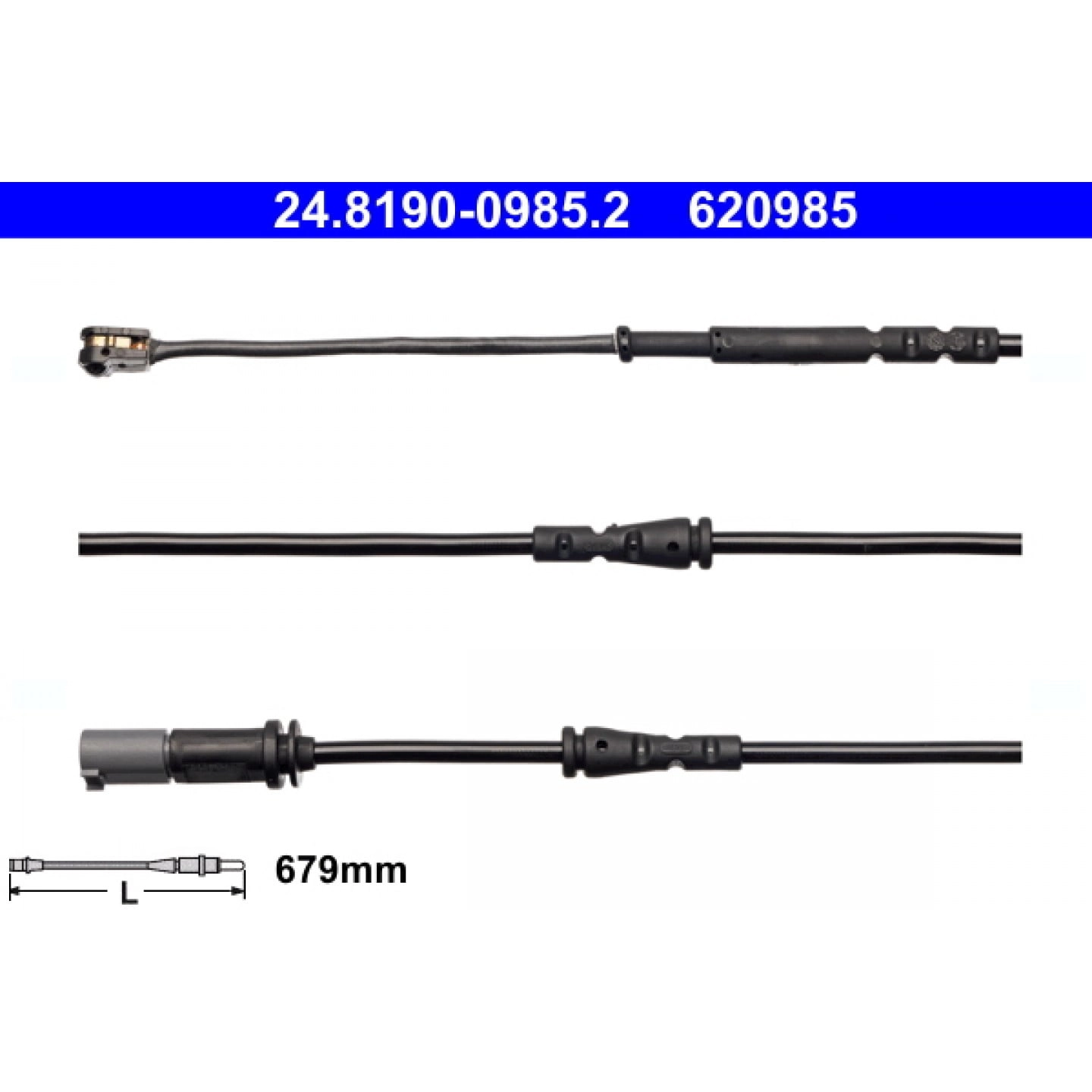 Warnkontakt, Bremsbelagverschleiß ATE 24.8190-0985.2