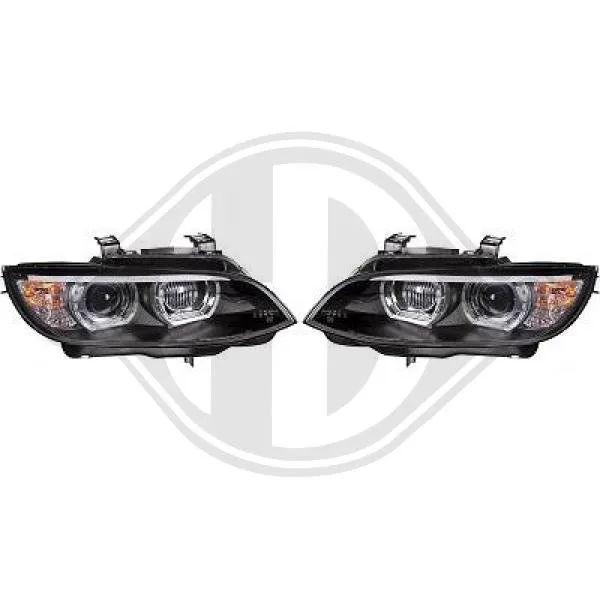 LED Angel Eyes Scheinwerfer für BMW E92 Coupe E93 Cabrio schwarz XENON ohne AFS