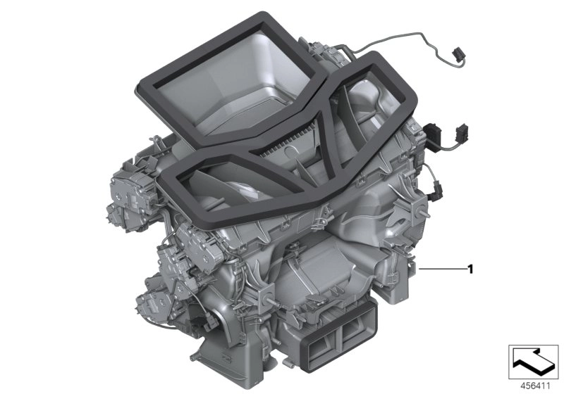 BMW Verteilergehäuse Klimagerät 64119361730 - Bildposition 01