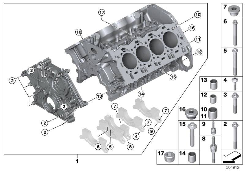 BMW Sechsrundschraube 07119907539 - Bildposition 03