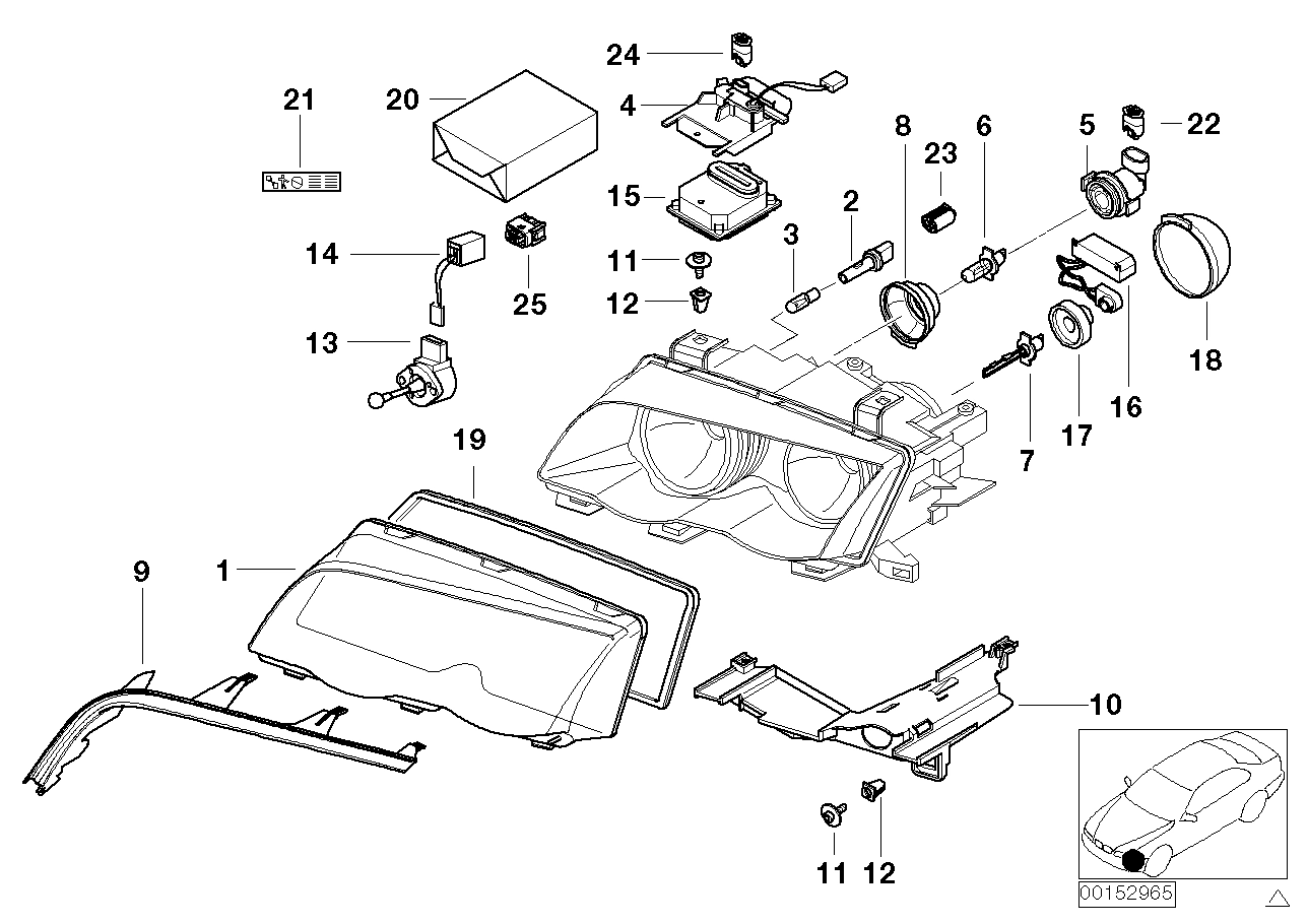 BMW Halter Steuergerät Xenon-Licht 63126901481 - Bildposition 04