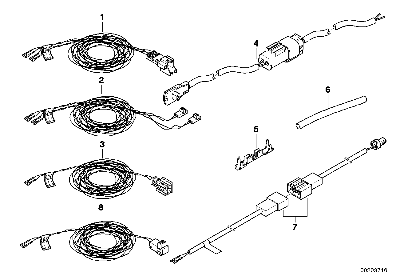 BMW Rep.-Kabel Beifahrerairbag/Steuergerät 61129154123 - Bildposi