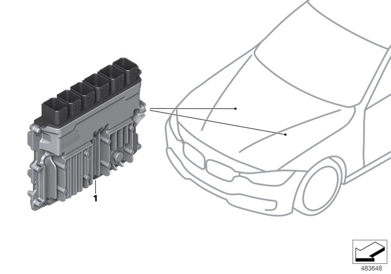 BMW Grundsteuergerät DME 12148740051 - Bildposition 01