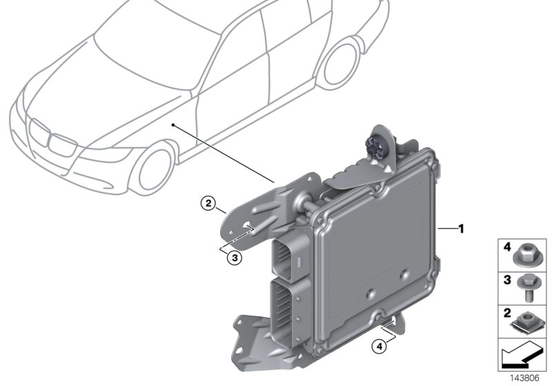 BMW Steuergerät Aktivlenkung E81 E82 E87 E88 E90 E91 E92 E93 3243