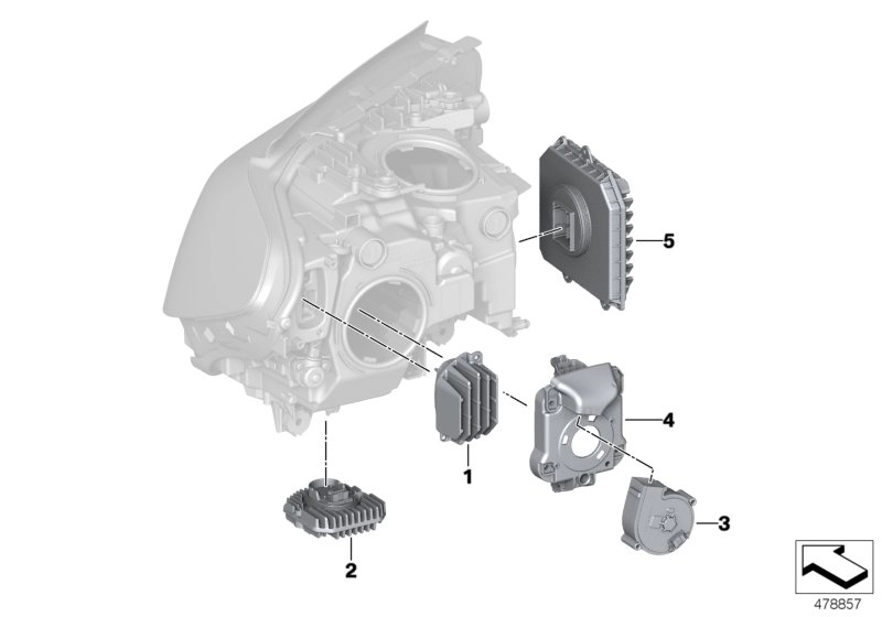 BMW Steuergerät Frontlichtelektronik F90 F98 G01 G02 G11 G12 G30
