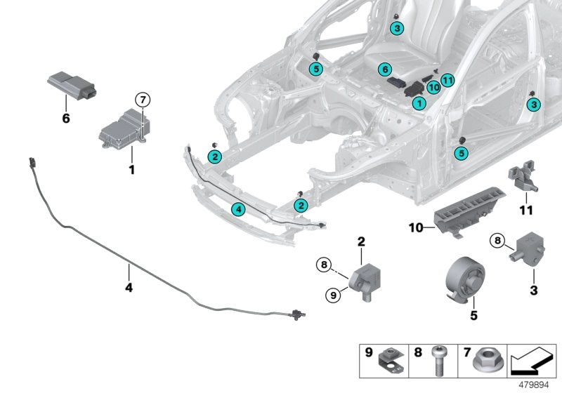 BMW Steuergerät Airbag F90 F95 F96 F97 F98 G01 G02 G05 G06 G07 G1