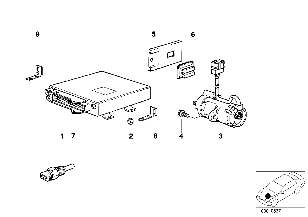 BMW Steuergerät EML E31 E32 12711733601 - Bildposition 01