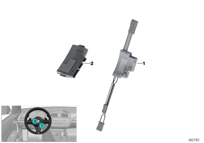BMW Steuergerät Lenkradelektronik F80 F82 F83 F87 F87N 6131784939