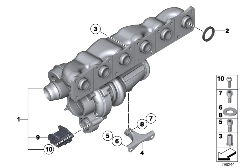 BMW Abgasturbolader 11657636424 - Bildposition 01